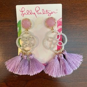 Lilly Pulitzer Lilac Lavender Fringe Earrings
